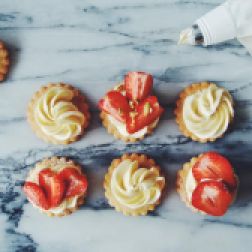 Strawberry and Cream Biscuits